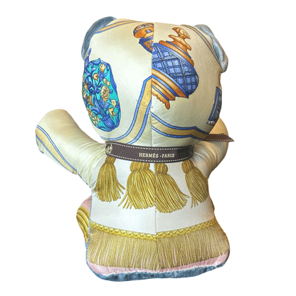 Qu’Importe le Flacon Vintage Silk Scarf Tender Teddy Bear