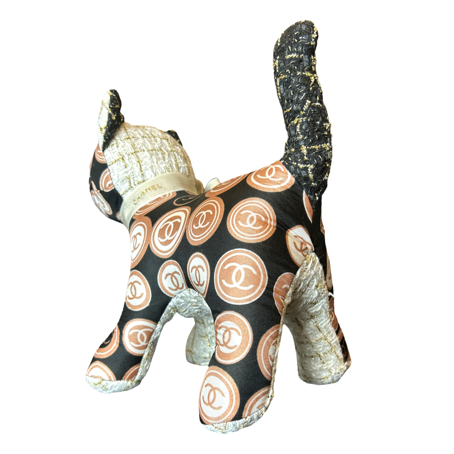 CC Monogram Vintage Silk Scarf Charming Kitten