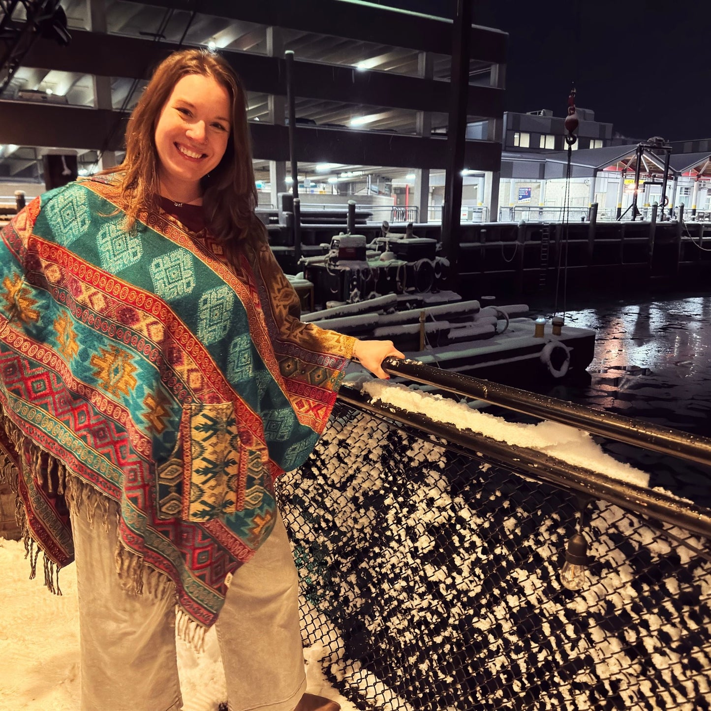 Nanda Hooded Poncho