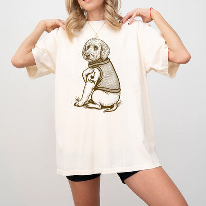 Goldendoodle "I Love Mom" Tattoo Shirt