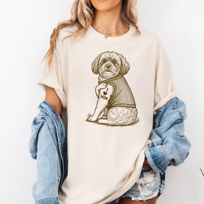 Shih Tzu "I Love Mom" Tattoo Shirt