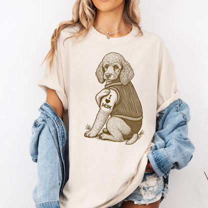 Poodle "I Love Mom" Tattoo Shirt