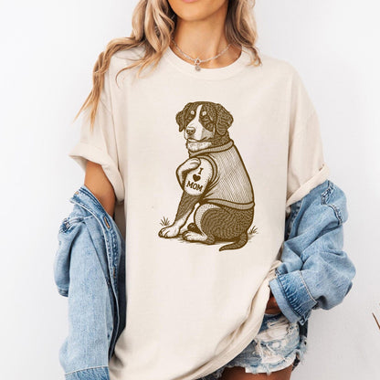 Bernese Mountain Dog "I Love Mom" Tattoo Shirt