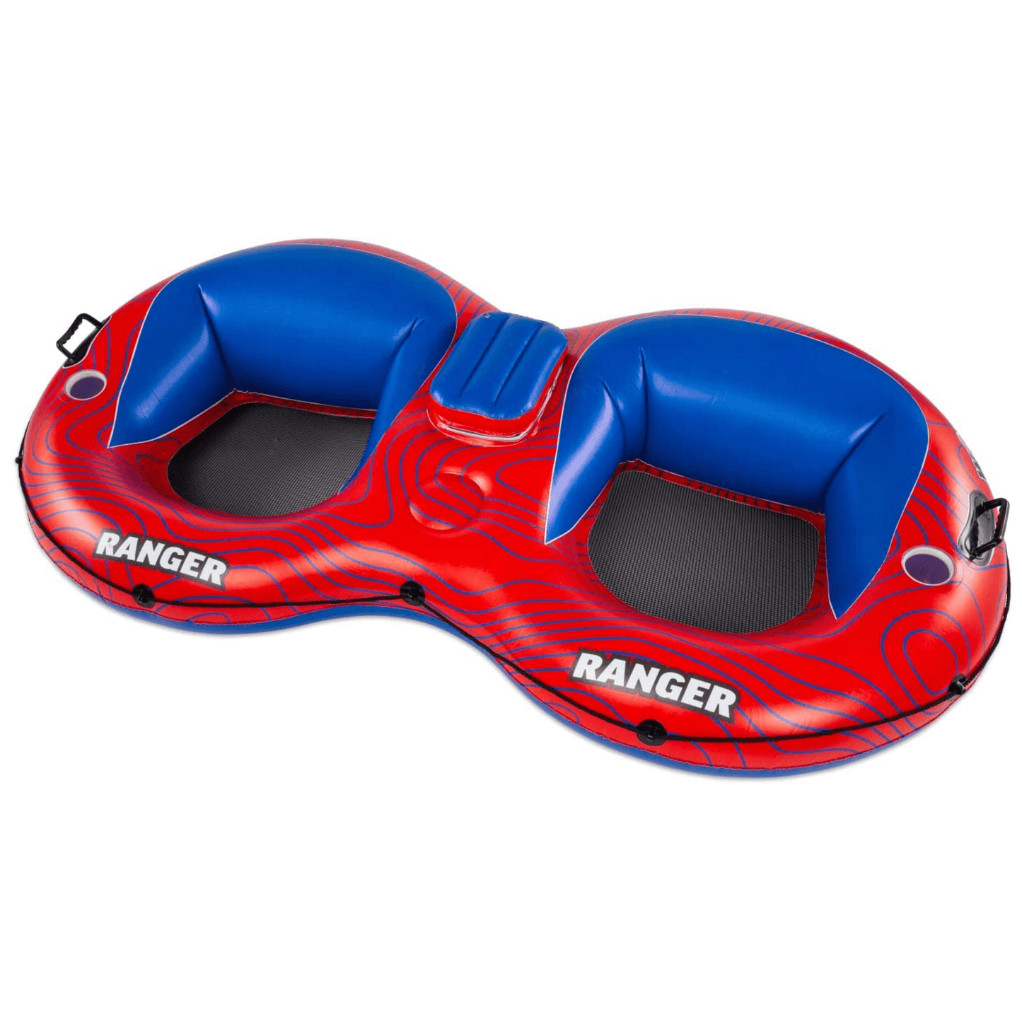 WOW Watersports Ranger 2-Person River Tube with Mesh Bottom and Cup