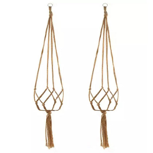 2-Pack: Indoor Outdoor Hanging Pot Rope Net Macrame Plant Hanger
