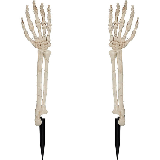 2-Pack: Light Up Skull Arm Stakes