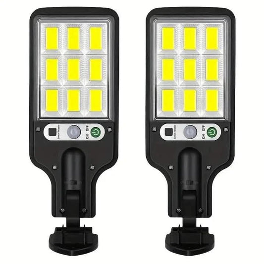 2-Pack: Solar Outdoor Security Street Lighting, 3 Modes With Wireless Motion Sensing and Remote Control