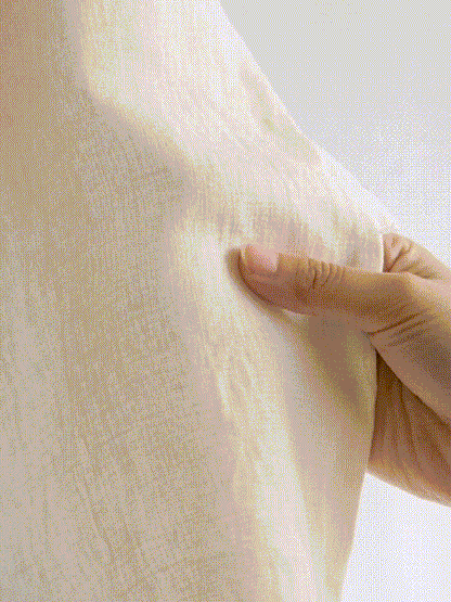 100% Linen Hidden Button Crew Neck Shirt INES