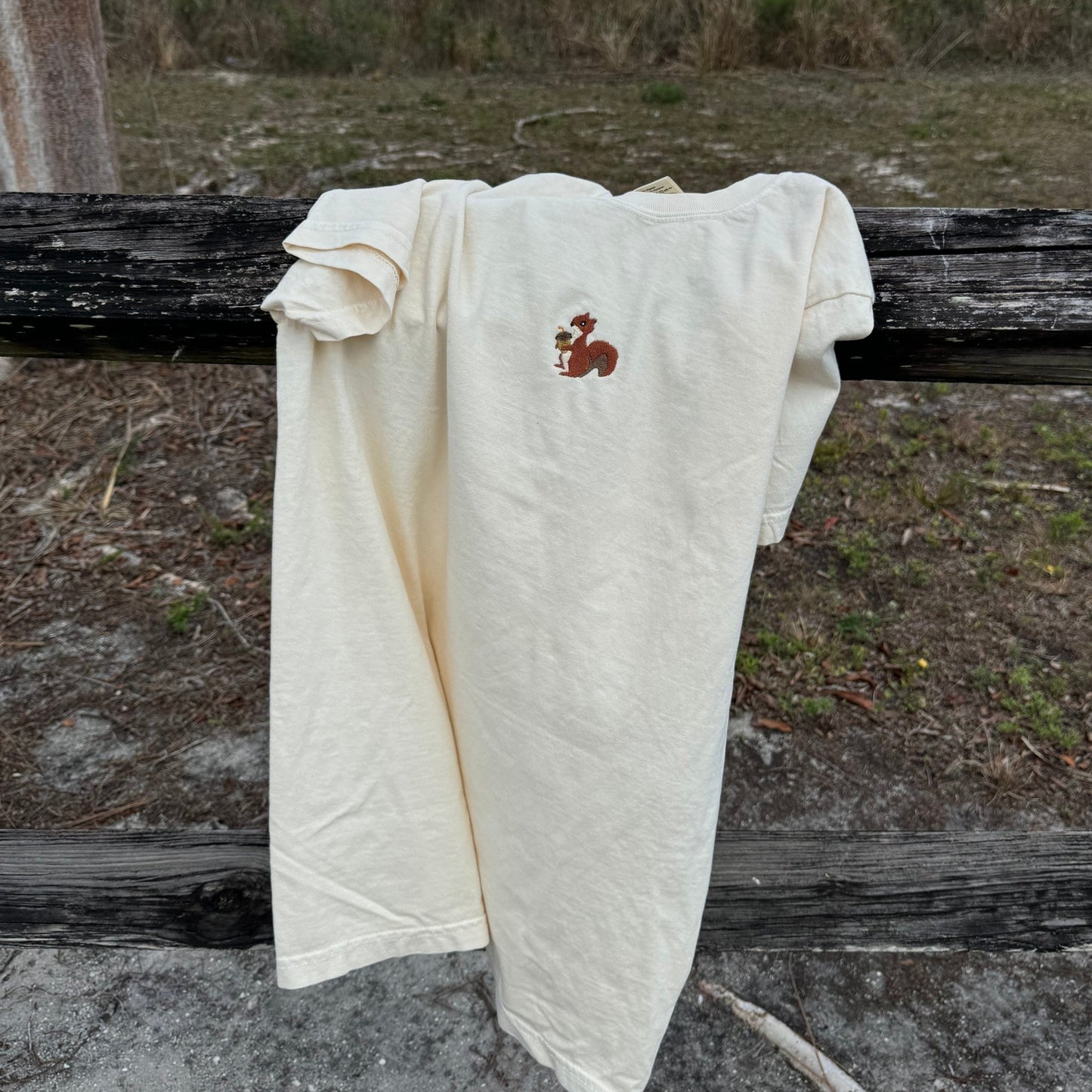 Squirrel Embroidered T-Shirt