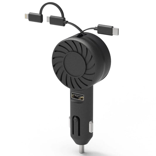 21W 3-in-1 Retractable Car Phone Charger