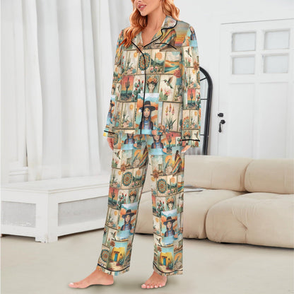 Baha Ranch Colores de Mexico Pictures of the Southwest Satin Pajamas