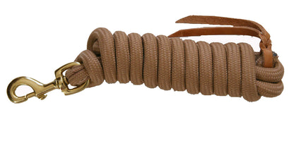 AJ Tack 9 Foot Nylon Lead Rope with Leather Popper