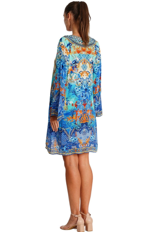 Boho Resort V-Neck Mini Dress | Wholesale Pack of 4
