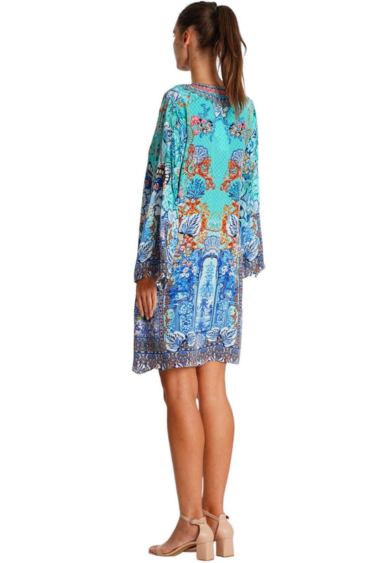 Boho Resort V-Neck Mini Dress | Wholesale Pack of 4