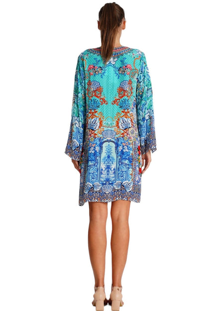 Boho Resort V-Neck Mini Dress | Wholesale Pack of 4