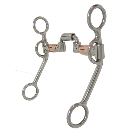AJ Tack Argentine Hinged Port Correction Bit with Copper Rollers