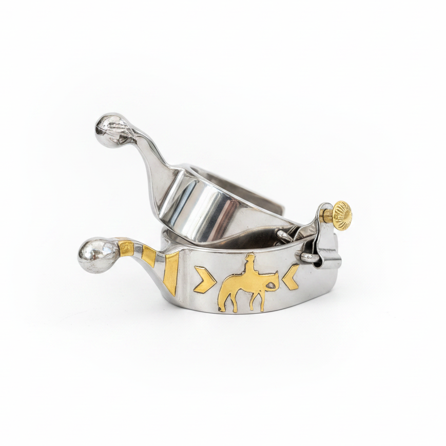AJ Tack Ladies Stainless Steel Pleasure Horse Spur with Ball End