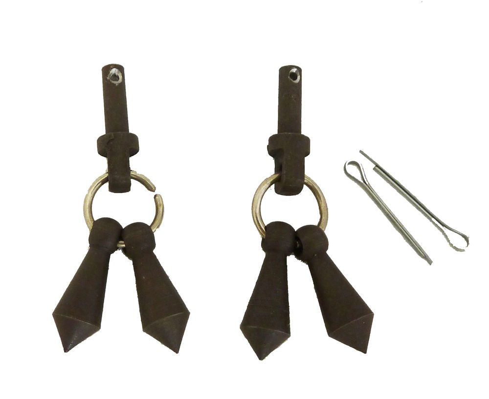 AJ Tack Antique Brown Jingle Bobs with Cotter Pins