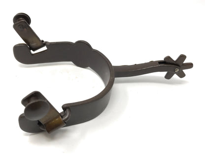 AJ Tack Ladies Antique Brown Cross Offset Spurs