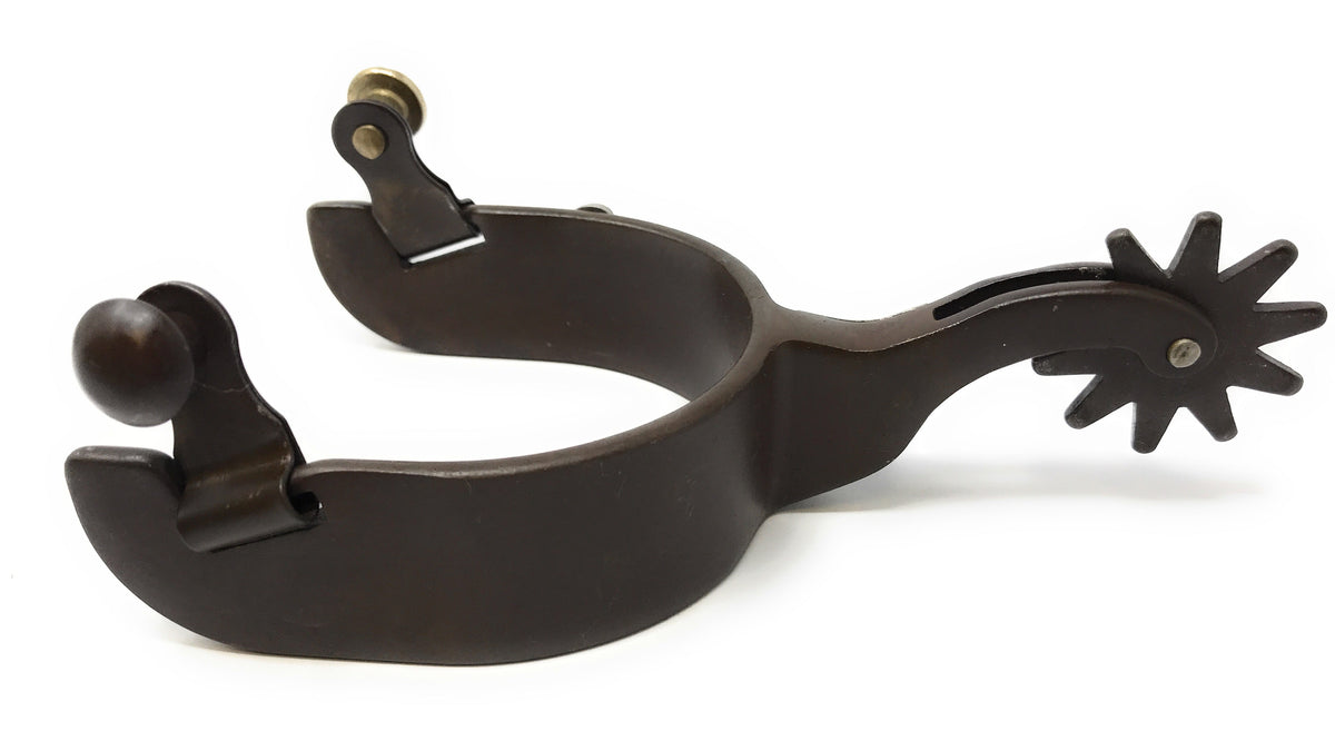 AJ Tack Men's Antique Brown Team Roping Spurs