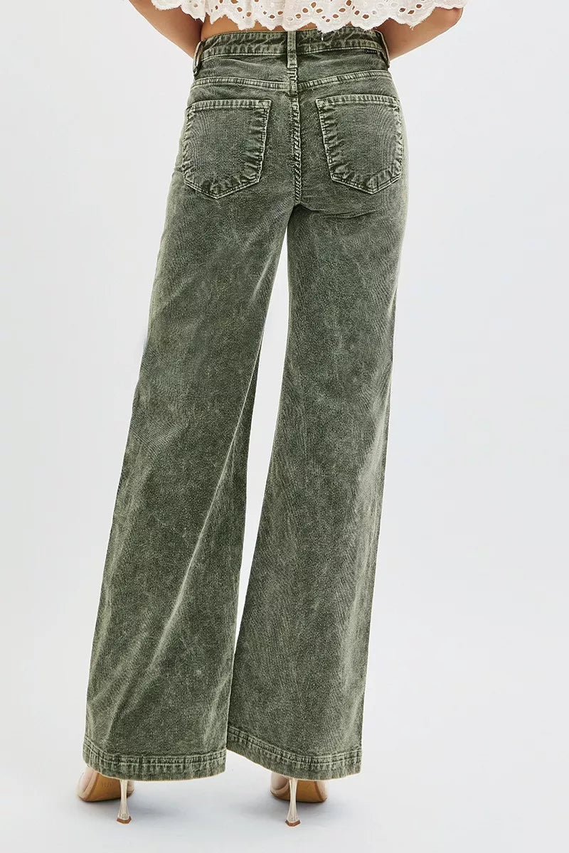 RISEN Wide Leg Corduroy Jeans