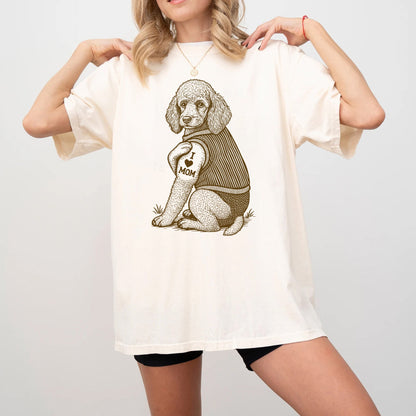 Poodle "I Love Mom" Tattoo Shirt