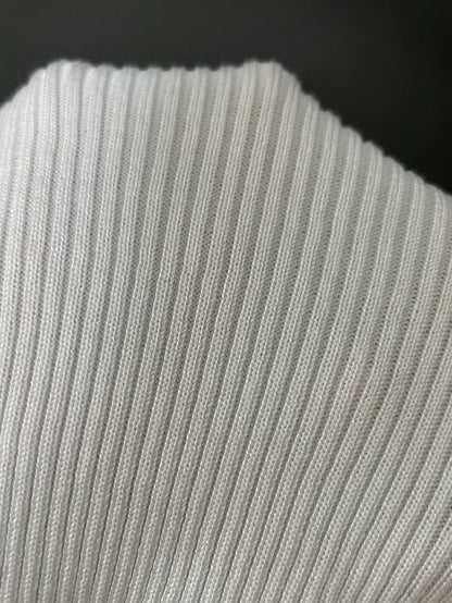 Ribbed Knit Contrast Trim Sweater Dress