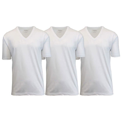3-Pack: Galaxy By Harvic Men's Egyptian Cotton V-Neck Undershirt