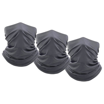 3-Pack: Moisture Wicking Breathable Stretch Gaiter Neck Face Mask