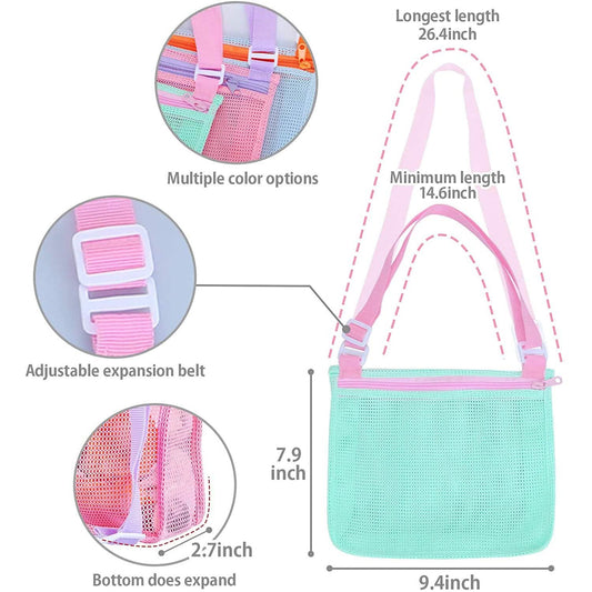 3-Piece: Mesh Toy Beach Bag