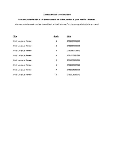 Evan-Moor Daily Language Review, Grade 8 Actvities Homeschoo