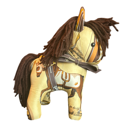 Couvertures et Tenues du Jour Vintage Silk Scarf Noble Pony