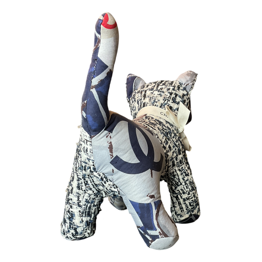 CC Monogram Vintage Silk Scarf Charming Kitten