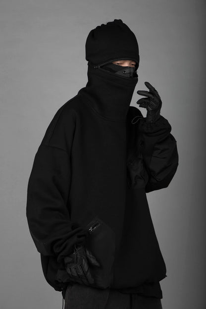 HiH33 Black Utility Hoodie
