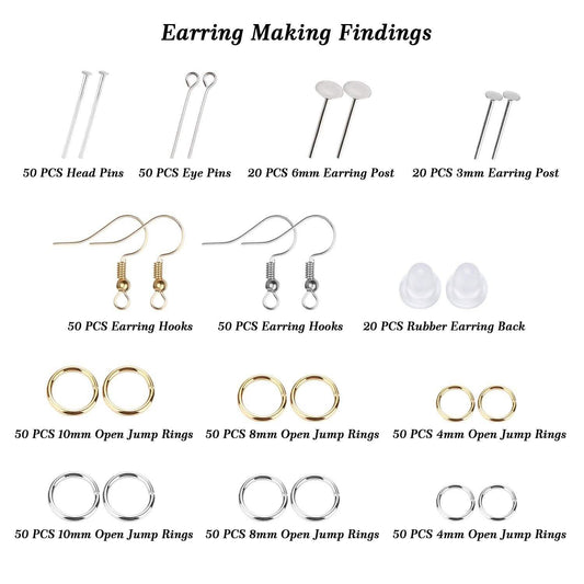 366-Pieces: Jewelry Making Silicone Earring Necklace Pendant Resin Casting Molds