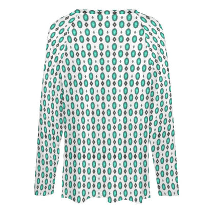 Baha Ranch Turquoise Concho Long Sleeve Top