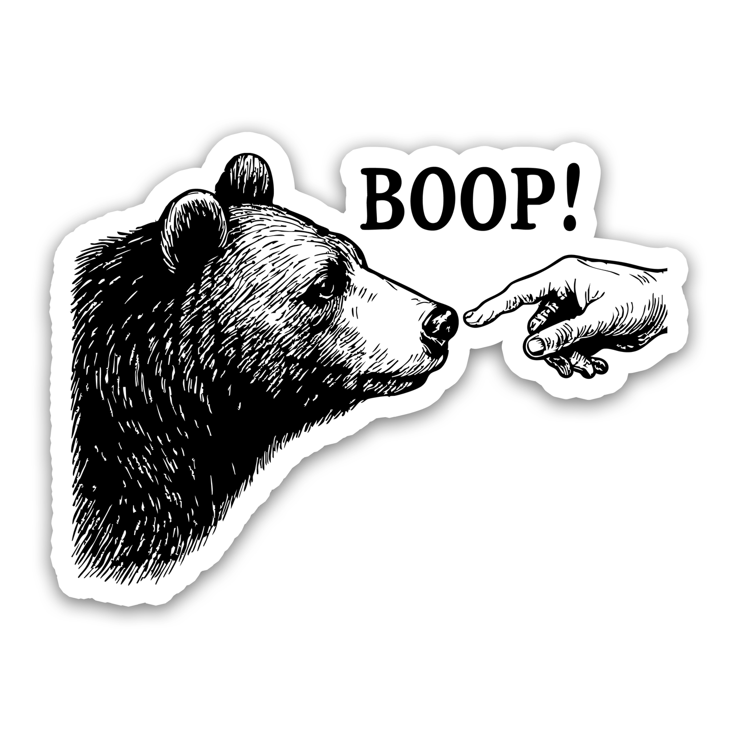 Bear Nose Boop Sticker