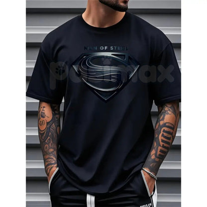 Justice League Men's Plus Size Casual T-Shirt – Iconic DC Comics Crew Neck Graphic Tee, Premium 100% Cotton Superhero Top, Soft Lived-In Heavyweight Big & Tall League Shirt, Made in USA