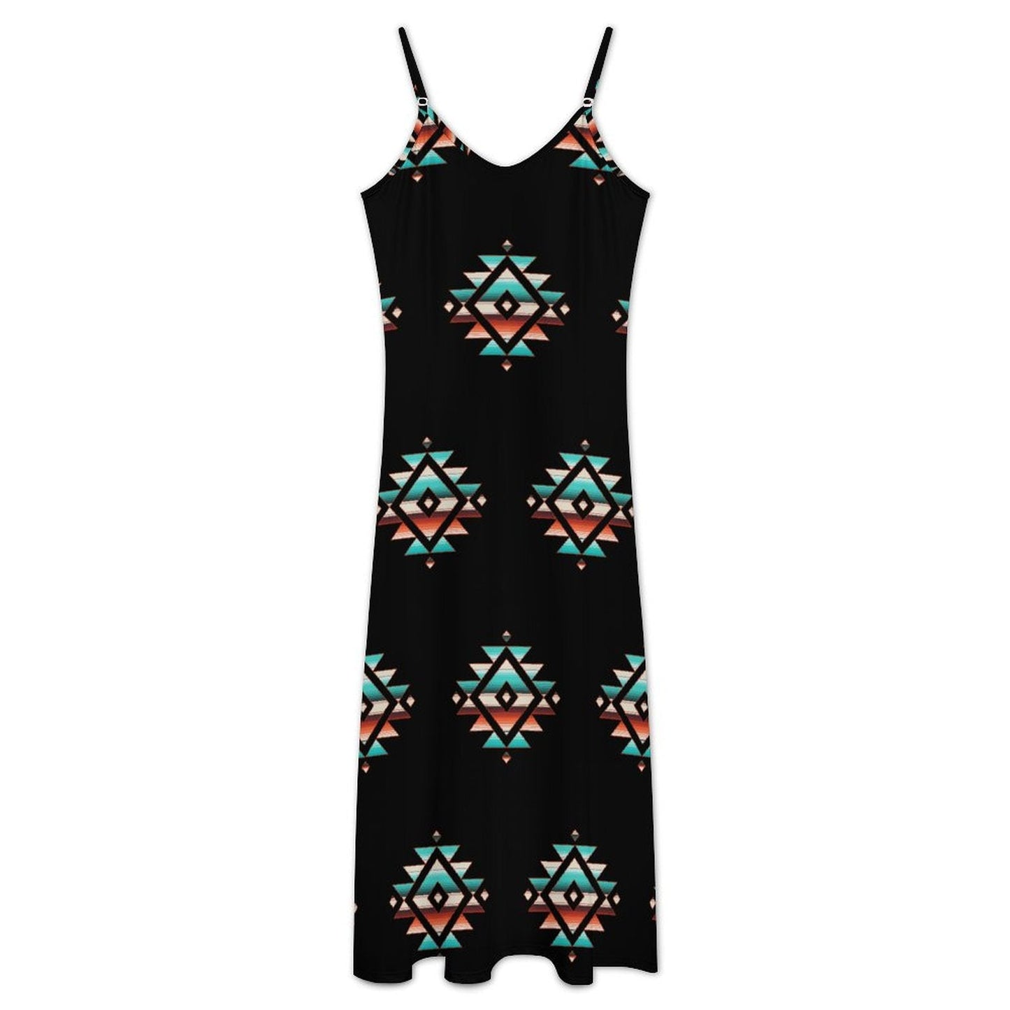 Baha Ranch Southwestern Aztec Western Maxi Dress