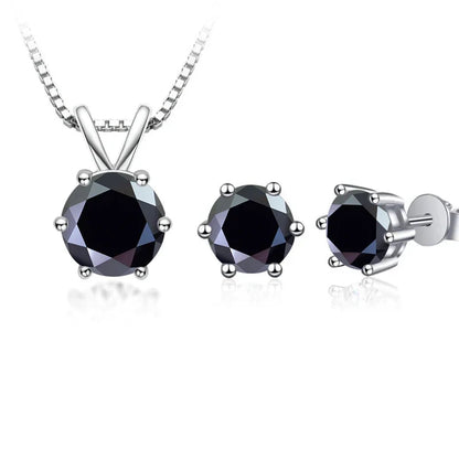 3Ct Moissanite Necklace Earrings Set 925 Sterling Silver GRA Cert Wedding