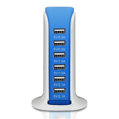 40-Watt 6-Port USB Charging Station for Smart Phones and Tablets