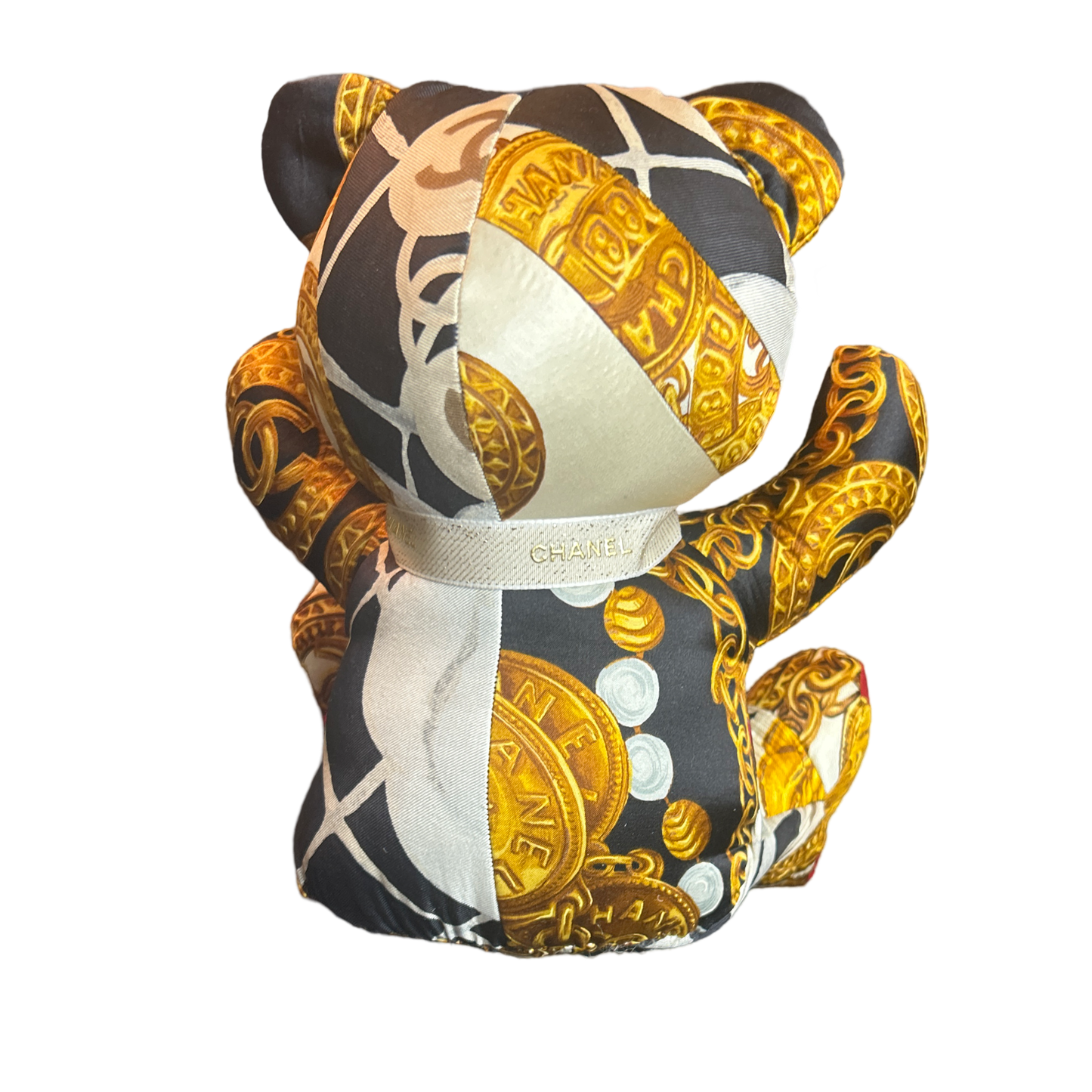CC Logo Vintage Silk Scarf Tender Teddy Bear