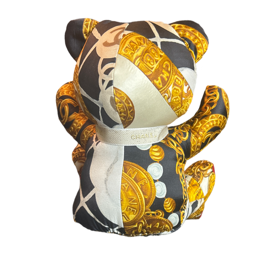 CC Logo Vintage Silk Scarf Tender Teddy Bear