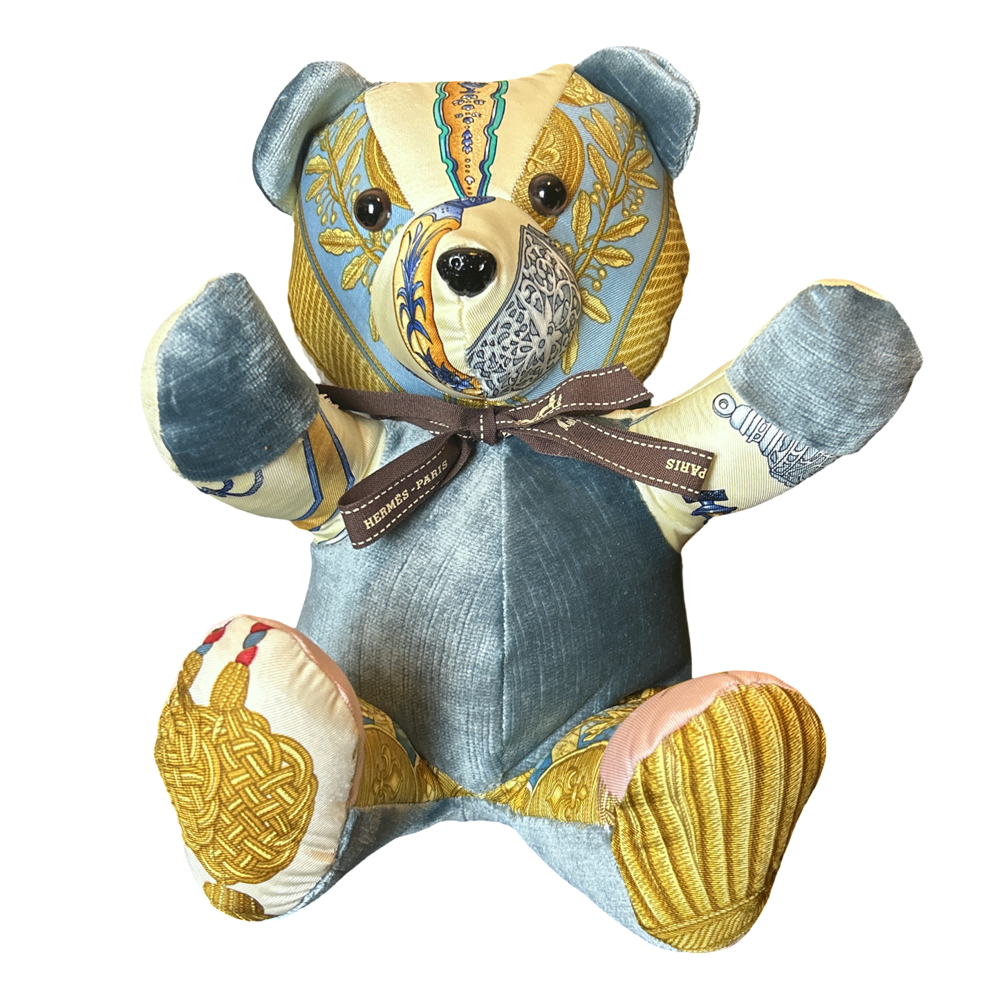 Qu’Importe le Flacon Vintage Silk Scarf Tender Teddy Bear
