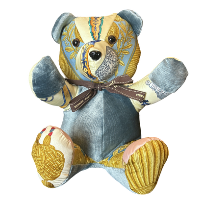 Qu’Importe le Flacon Vintage Silk Scarf Tender Teddy Bear