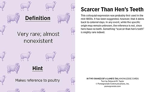 In Two Shakes of a Lamb's Tail: A Quiz Deck of Curious Sayin