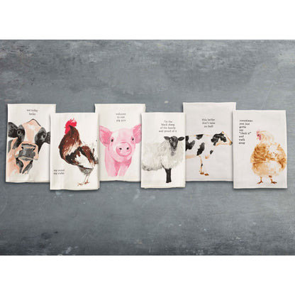 Mud Pie Farm Animal Hand Towels