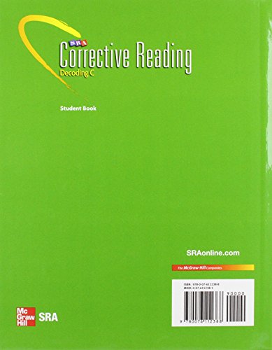 Corrective Reading Decoding C, Student Textbook (CORRECTIVE