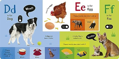 Noisy ABC: A Noisy Introduction to First Words with 26 Spoke