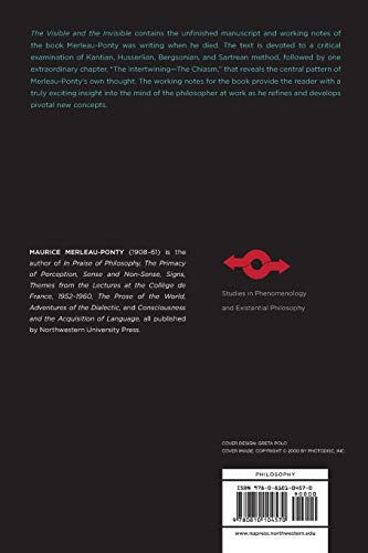 The Visible and the Invisible (Studies in Phenomenology and